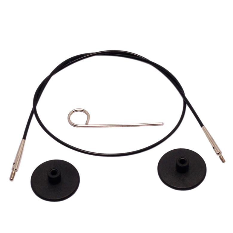 KnitPro black interchangeable knitting needle cable, 35cm