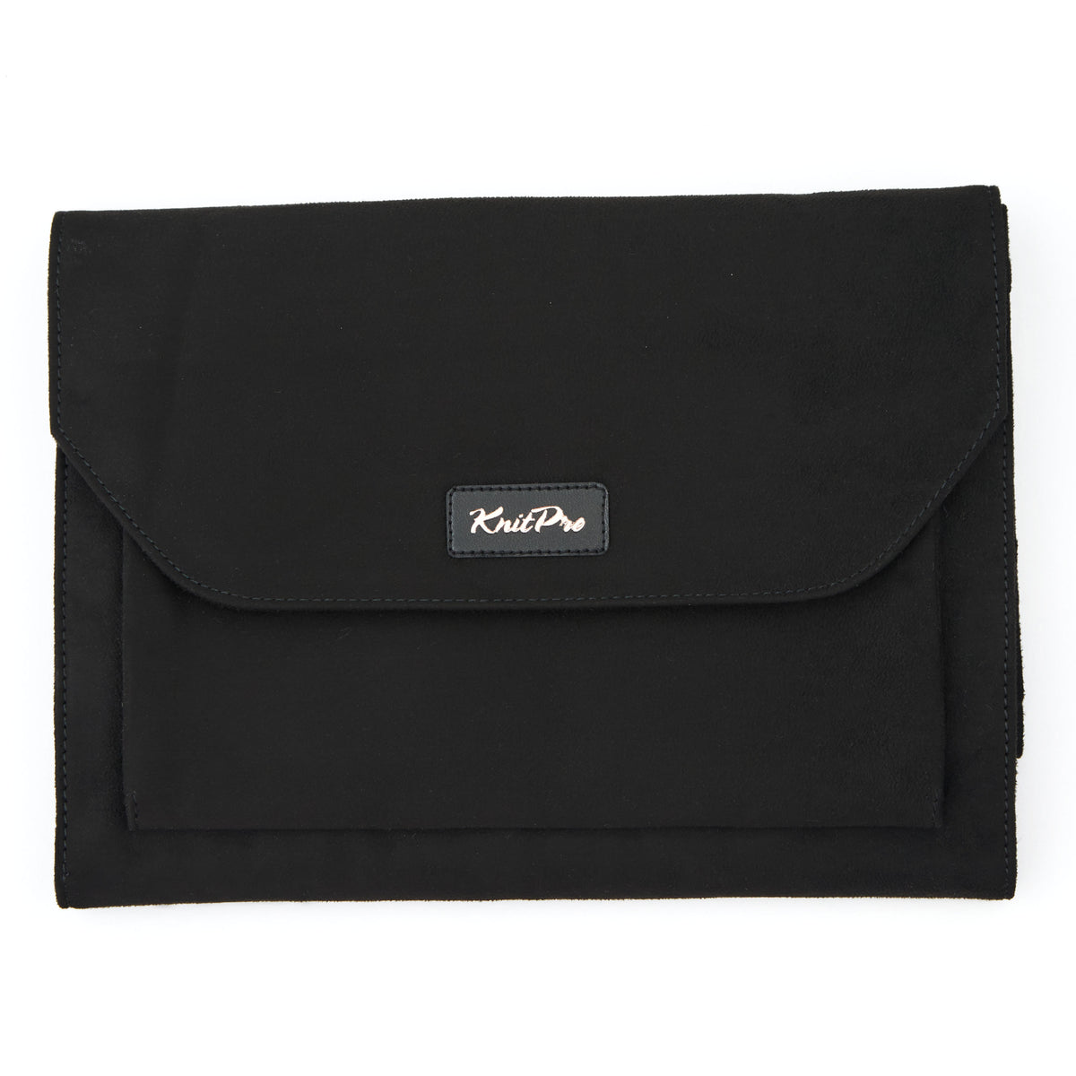 KnitPro black faux suede double pointed needle case