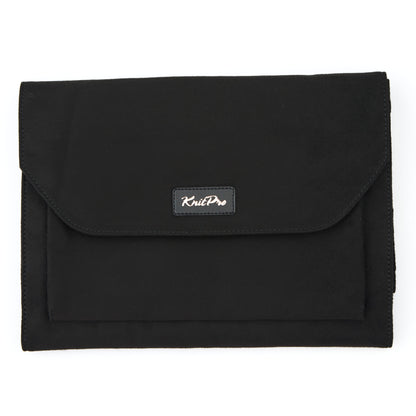 KnitPro black faux suede double pointed needle case