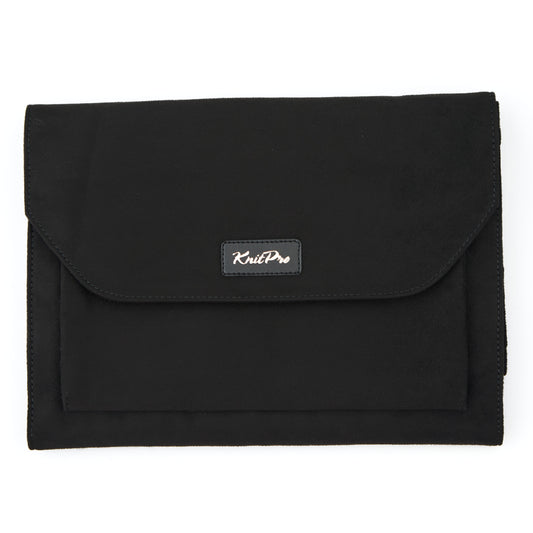 KnitPro black faux suede double pointed needle case