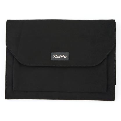 KnitPro black faux suede fixed circular needle case