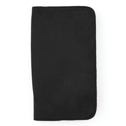 KnitPro black faux suede zipped cable case