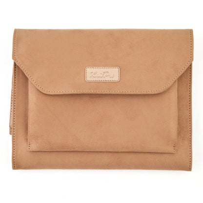 KnitPro brown faux suede fixed circular needle case