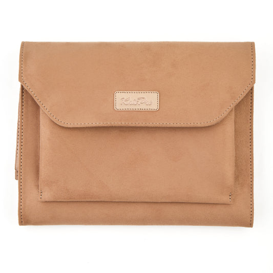 KnitPro brown faux suede needle and crochet hook case
