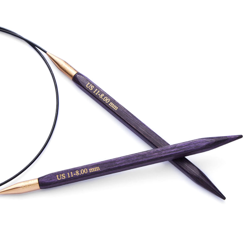 KnitPro J'Adore Cubics 6mm fixed circular knitting needle with black cord
