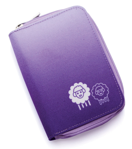 KnitPro J'Adore Cubics special interchangeable needle set in zipped purple case