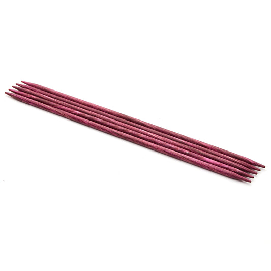 KnitPro Dreamz set of 5 colour-coded birchwood double-pointed knitting needles, 4mm
