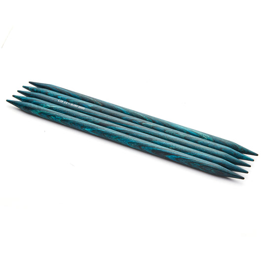 KnitPro Dreamz set of 5 colour-coded birchwood double-pointed knitting needles, 8mm
