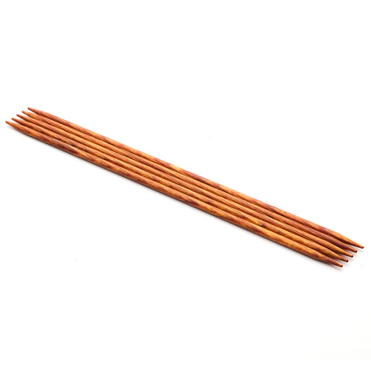 KnitPro Dreamz set of 5 colour-coded birchwood double-pointed knitting needles, 3.75mm