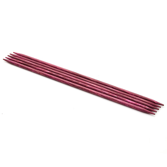 KnitPro Dreamz set of 5 colour-coded birchwood double-pointed knitting needles, 4mm