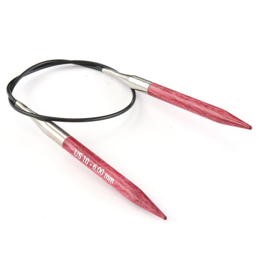 KnitPro Dreamz birchwood fixed circular knitting needle, 40cm, 6mm