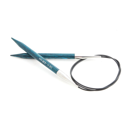 KnitPro Dreamz 8mm birchwood fixed circular knitting needle with 120cm cable