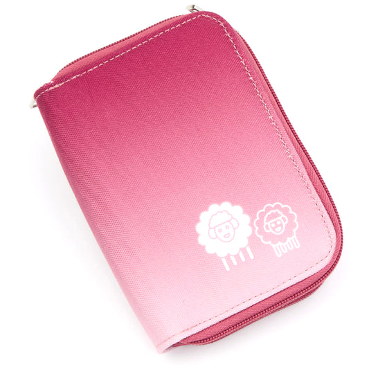 KnitPro Dreamz interchangeable circular needle starter set with wooden tips and cables in a fabric case
