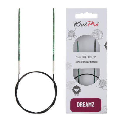 KnitPro Dreamz 40cm 2.00mm wooden fixed circular knitting needle