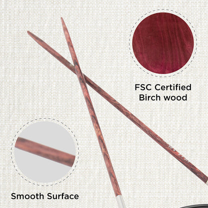 KnitPro Dreamz 40cm 2.50mm wooden fixed circular knitting needle