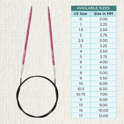 KnitPro Dreamz 4mm birch wood fixed circular knitting needle with 40cm cable