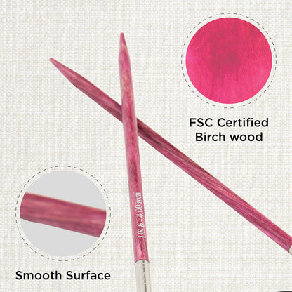 KnitPro Dreamz 4mm birch wood fixed circular knitting needle with 40cm cable