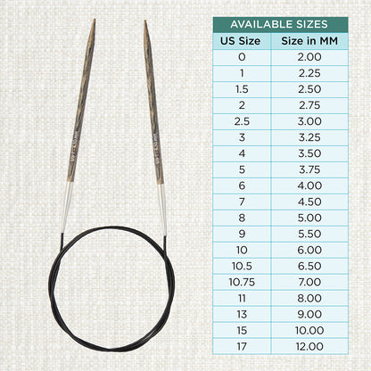 KnitPro Dreamz 4.5mm birch wood fixed circular knitting needle with 40cm cable
