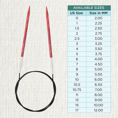 KnitPro Dreamz 5mm birch wood fixed circular knitting needle with 40cm cable