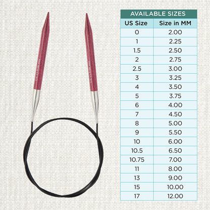 KnitPro Dreamz 9mm birch wood fixed circular knitting needle with 40cm cable