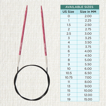 KnitPro Dreamz 4mm birch wood fixed circular knitting needle with 60cm cable