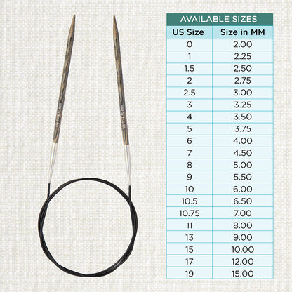 KnitPro Dreamz 4.5mm birch wood fixed circular knitting needle with 60cm cable