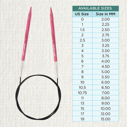 KnitPro Dreamz 6mm birch wood fixed circular knitting needle with 60cm cable