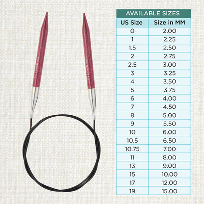 KnitPro Dreamz 9mm birch wood fixed circular knitting needle with 60cm cable