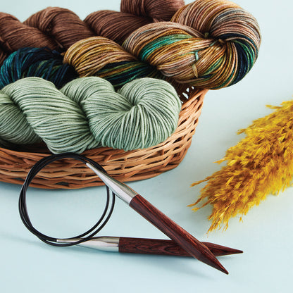 KnitPro Dreamz 3.75mm fixed circular knitting needle with birch wood tips and 80cm cable