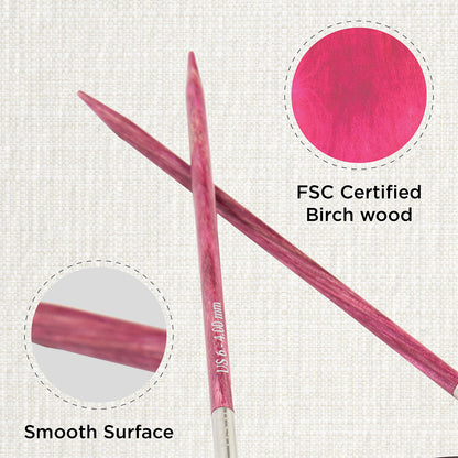 KnitPro Dreamz 4mm fixed circular knitting needle with birch wood tips and 80cm cable