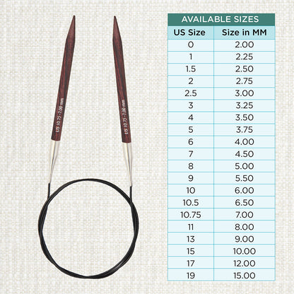 KnitPro Dreamz 7mm fixed circular knitting needle with birch wood tips and 80cm cable