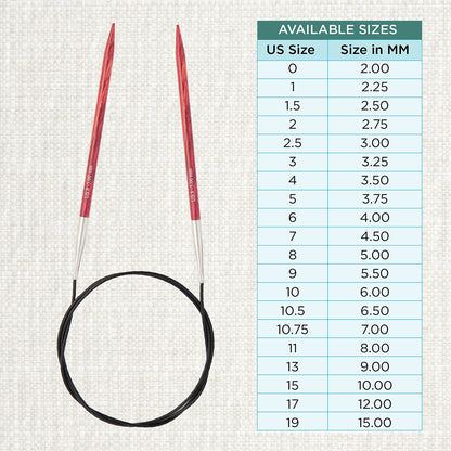KnitPro Dreamz 5mm fixed circular knitting needle with birch wood tips and 100cm cable