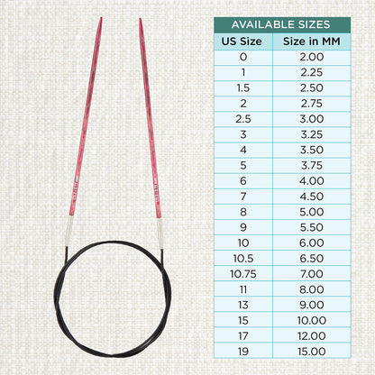 KnitPro Dreamz 2.75mm fixed circular knitting needle with birch wood tips and 120cm cable