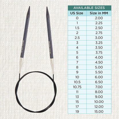 KnitPro Dreamz 6.50mm fixed circular knitting needle with wooden tips and coiled cable