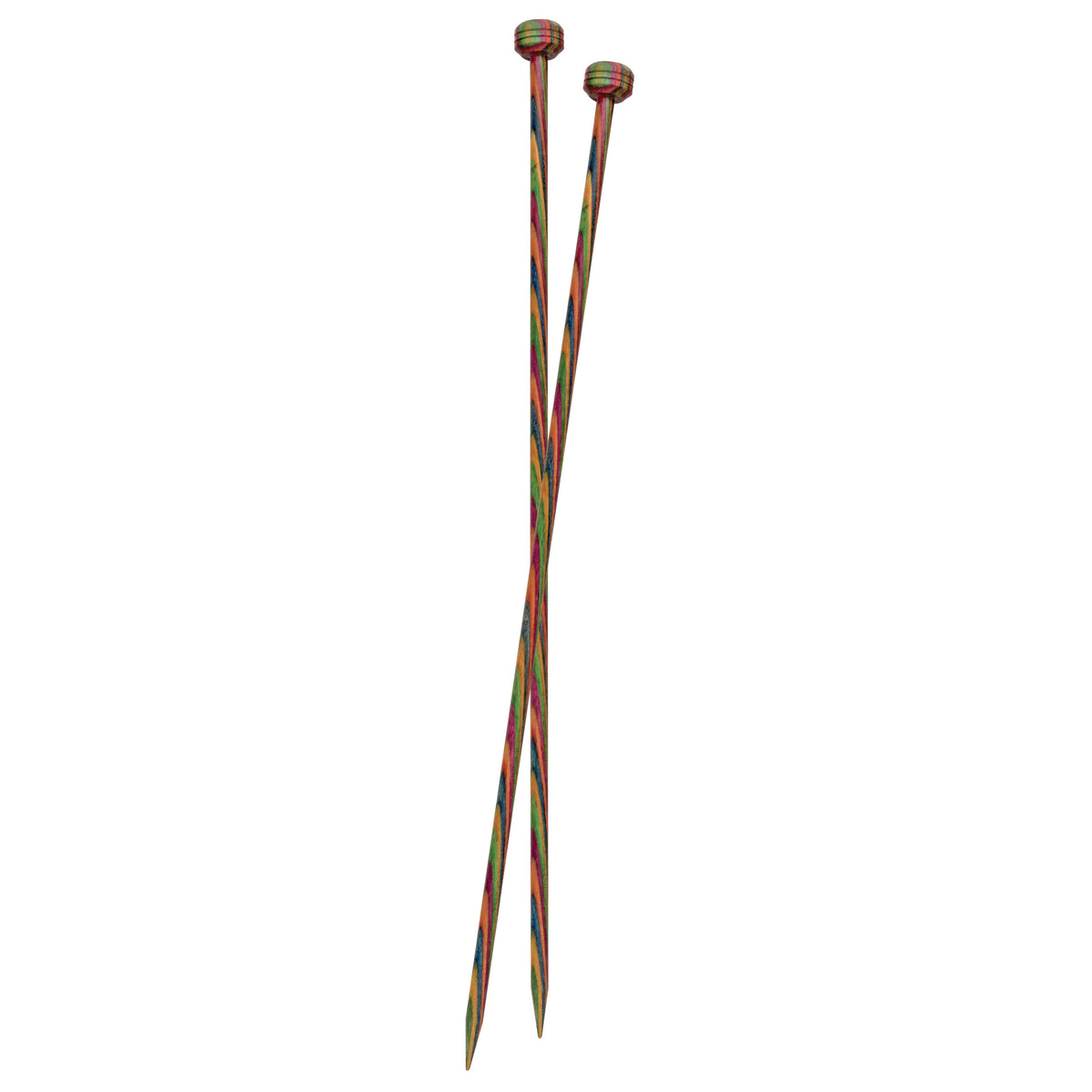 KnitPro Symfonie multi-coloured birchwood single pointed knitting needles 7mm