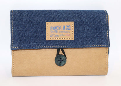 KnitPro Indigo wood interchangeable needle set in a denim case