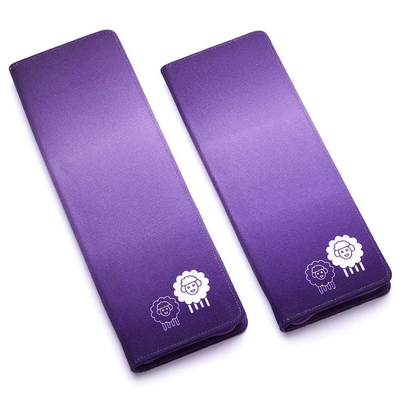 KnitPro Symfonie 35cm single pointed knitting needle set in a purple fabric case