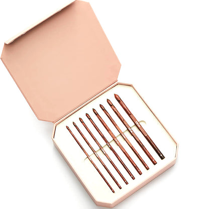 KnitPro Symfonie Rose crochet hook set in rose pink foiled box