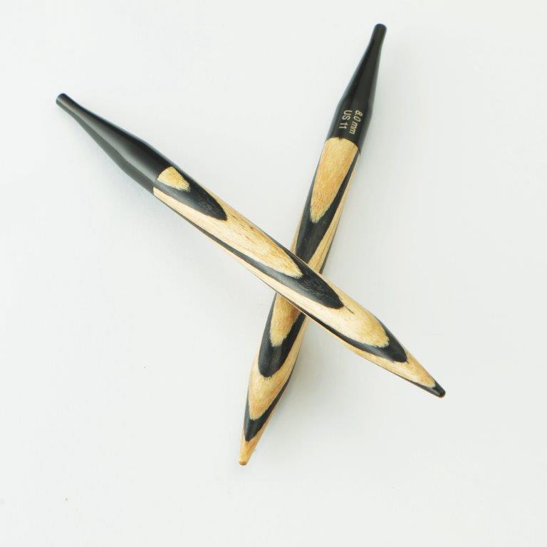 KnitPro Cherie interchangeable knitting needle set in a polka-dot case with black bow