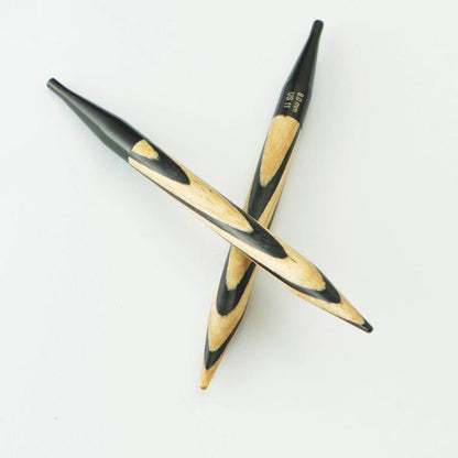 KnitPro Cherie interchangeable knitting needle set in a polka-dot case with black bow