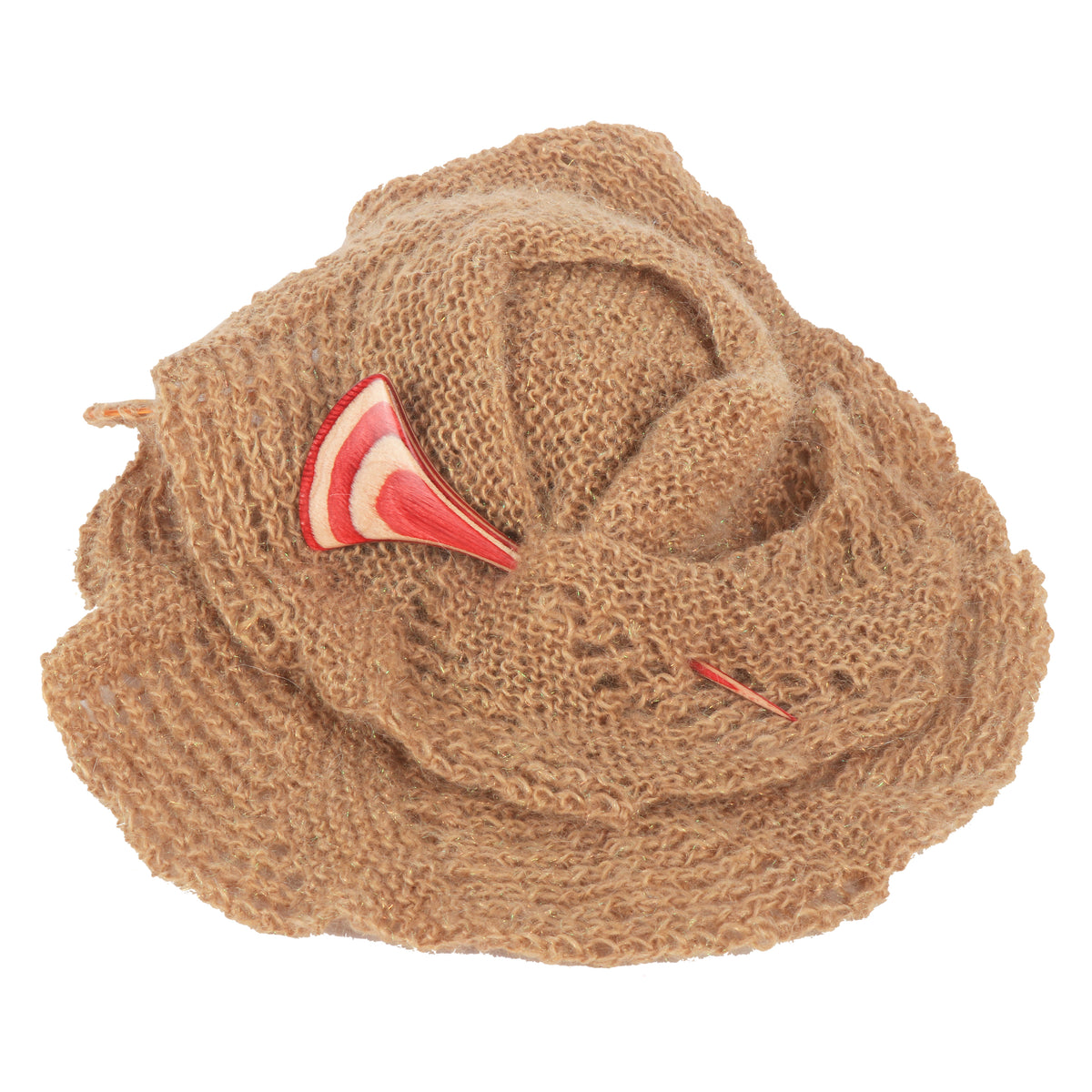 KnitPro Symfonie Flora wooden shawl pin, Shell design