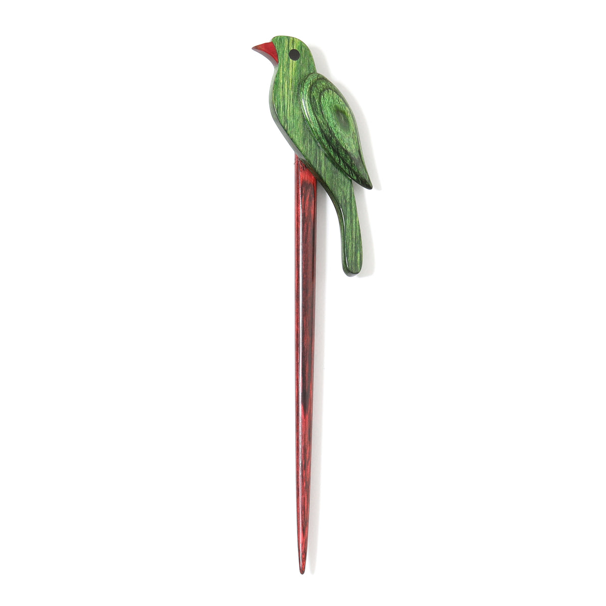 KnitPro Symfonie Flora wooden shawl pin, Chirpy Parrot design