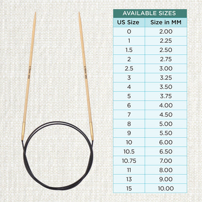 KnitPro bamboo fixed circular knitting needle 2.75mm with 80cm black cable