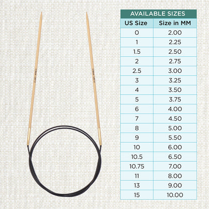 KnitPro bamboo fixed circular knitting needle 2.5mm with 100cm black cable