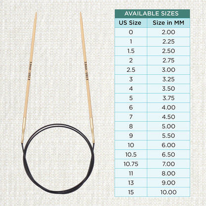 KnitPro bamboo fixed circular knitting needle 3.0mm with 100cm black cable