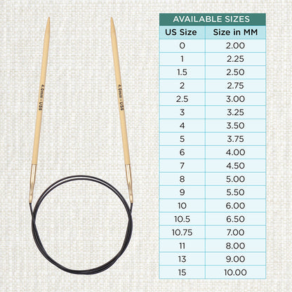 KnitPro bamboo fixed circular knitting needle 4.0mm with 100cm black cable