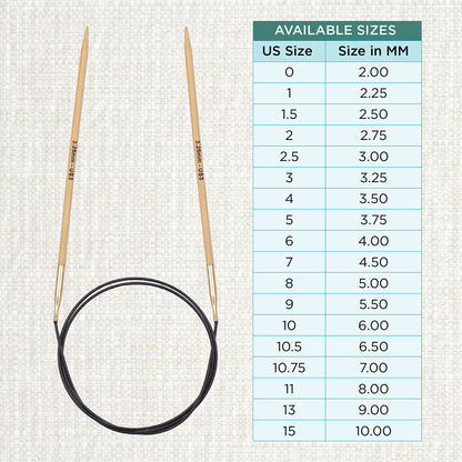 KnitPro bamboo fixed circular knitting needle 3.25mm with 100cm black cable