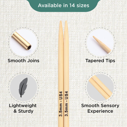 Pair of KnitPro 3.5mm bamboo interchangeable circular needle tips
