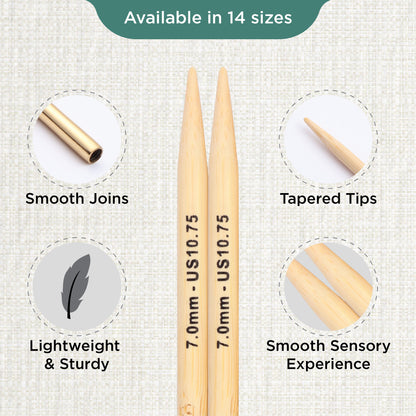 Pair of KnitPro 7mm bamboo interchangeable circular needle tips
