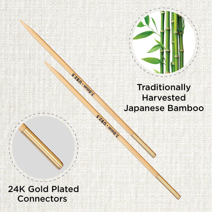 Pair of KnitPro 3mm bamboo interchangeable circular needle tips